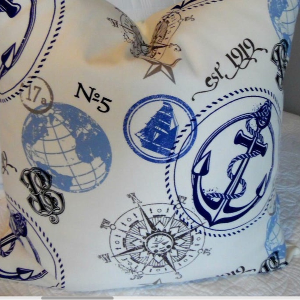 Nautical Themed Pillow Cover